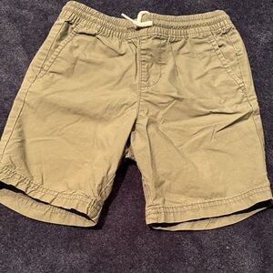 Old Navy Olive Drawstring Cotton-Blend Kids Shorts